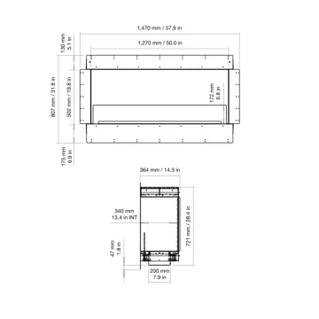 Flex 50SS Single Sided Fireplace