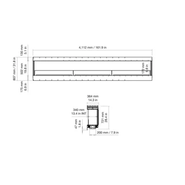 Flex 158BY Bay Fireplace