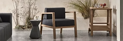 Blinde Design Sit A28 Chair and Solo Stool create stylish modern indoor furniture focus in a private residence living room.