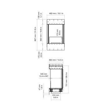 Flex 18BY Bay Fireplace