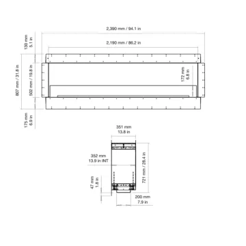 Flex 86DB Double Sided Fireplace