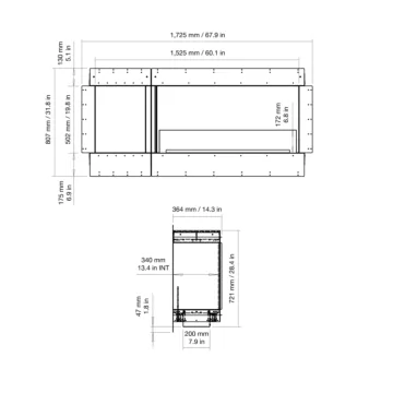 Flex 60SS.BXL Single Sided Fireplace