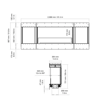 Flex 78BY.BX2 Bay Fireplace