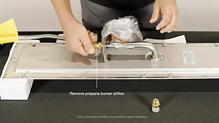 Remove propane burner orifice