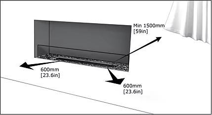 Clearances Requirements - Bioethanol Built-in Fireplace Inserts 1 Clearances Requirements - Bioethanol Built-in Fireplace Inserts 1