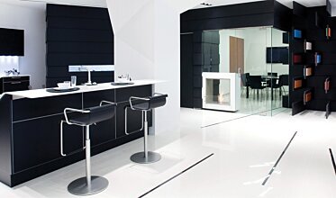 Snaidero Showroom - Designer fireplaces