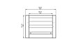 Firebox 720CV Curved Fireplace - Technical Drawing / Front by EcoSmart Fire