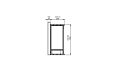 Firebox 720CV Curved Fireplace - Technical Drawing / Side by EcoSmart Fire