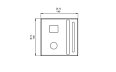 Accessory Holder Safety Accessorie - Technical Drawing / Top by EcoSmart Fire
