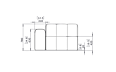 Connect L50 Furniture - Technical Drawing / Front by Blinde Design