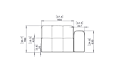 Connect R50 Furniture - Technical Drawing / Front by Blinde Design