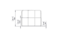 Connect S37 Furniture - Technical Drawing / Front by Blinde Design