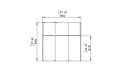 Connect S37 Furniture - Technical Drawing / Top by Blinde Design