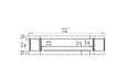 Flex 122 - Technical Drawing / Front by EcoSmart Fire