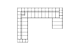 Connect Modular 7 U-Sofa Chaise Sectional Furniture - Technical Drawing / Top by Blinde Design