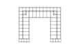 Connect Modular 8 U-Sofa Sectional Furniture - Technical Drawing / Top by Blinde Design