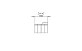 Connect Modular 3 Sofa Furniture - Technical Drawing / Side by Blinde Design