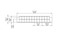 Connect Modular 4 Sofa Furniture - Technical Drawing / Front by Blinde Design