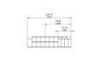 Connect Modular 7 U-Sofa Chaise Sectional Furniture - Technical Drawing / Side by Blinde Design