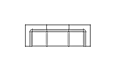 Relax Modular 3 Sofa Furniture - Technical Drawing / Top by Blinde Design