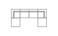 Relax Modular 6 U-Chaise Sectional Furniture - Technical Drawing / Top by Blinde Design