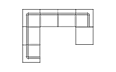 Relax Modular 7 U-Sofa Chaise Sectional Furniture - Technical Drawing / Top by Blinde Design