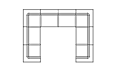 Relax Modular 8 U-Sofa Sectional Furniture - Technical Drawing / Top by Blinde Design