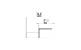 Relax Modular 5 Sofa Chaise Furniture - Technical Drawing / Side by Blinde Design