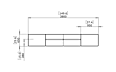 Relax Modular 8 U-Sofa Sectional Furniture - Technical Drawing / Front by Blinde Design