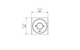 Pop 8T Designer Fireplace - Technical Drawing / Top by EcoSmart Fire